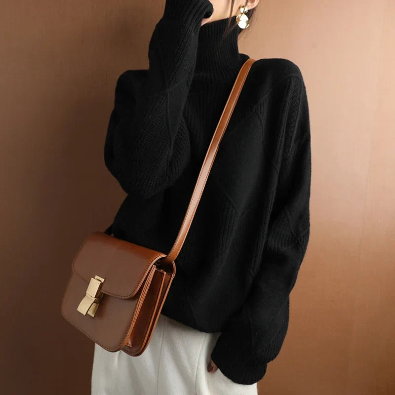 Women's Cashmere Turtleneck Sweater — View 4