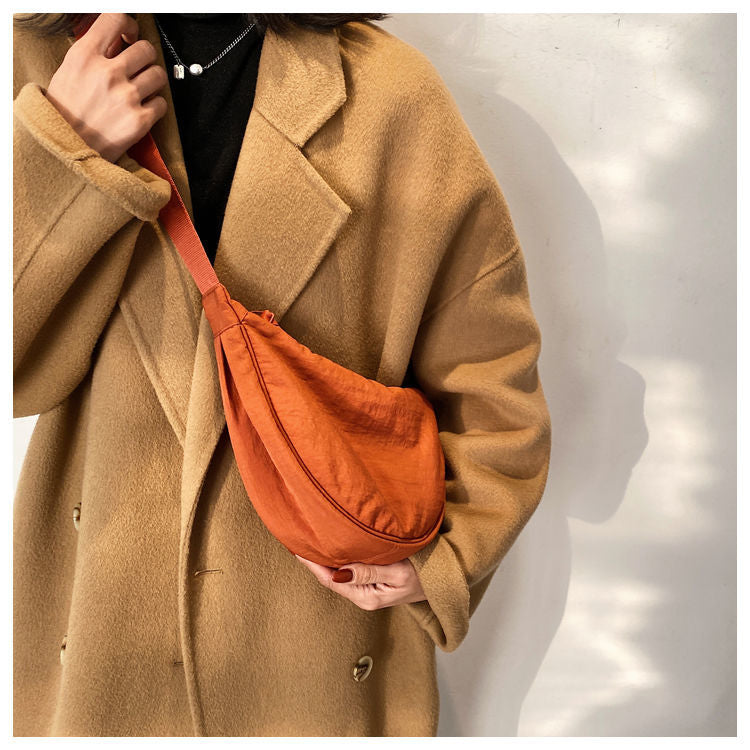 Women's Crescent Crossbody Bag in Orange by Juana Fashion