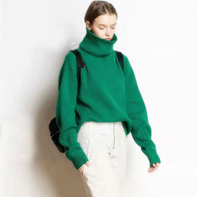 Women's Relaxed Fit Turtleneck Sweater — View 11