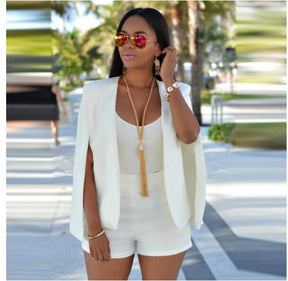 Women's Long-Sleeve Open-Front Blazer | Jana in Black - Juana Fashion