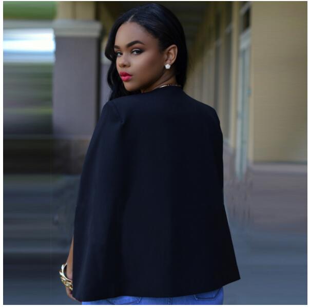 Women's Long-Sleeve Open-Front Blazer | Jana in Black - Juana Fashion