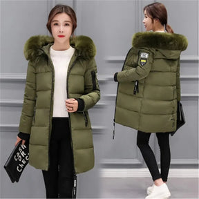 Women's Hooded Puffer Jacket — View 3