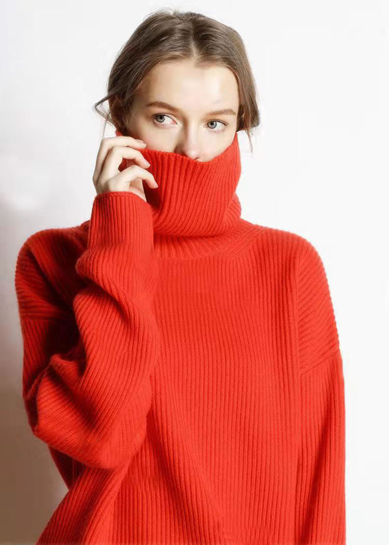 Women's Relaxed Fit Turtleneck Sweater — View 6