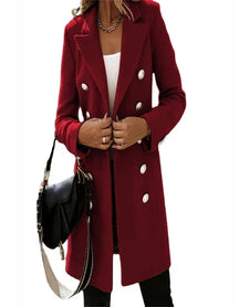 Women's Double Breasted Coat — View 11