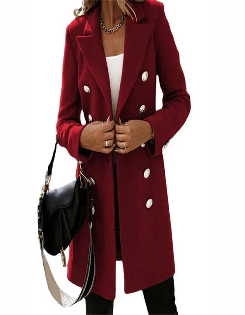 Women's Double Breasted Coat — View 11