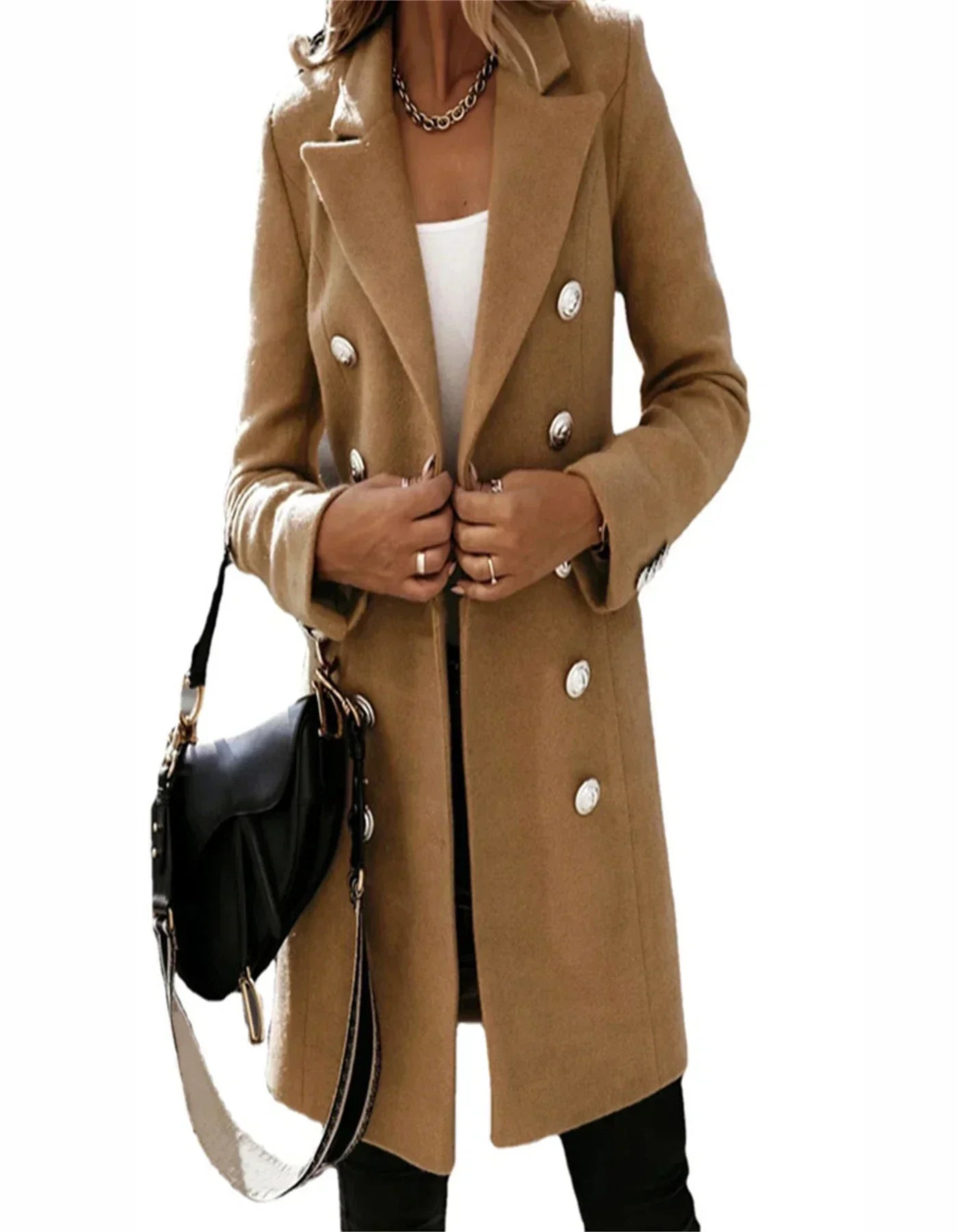 Women's Double Breasted Coat — View 1