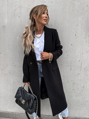 Women's Wool Longline Coat — View 3