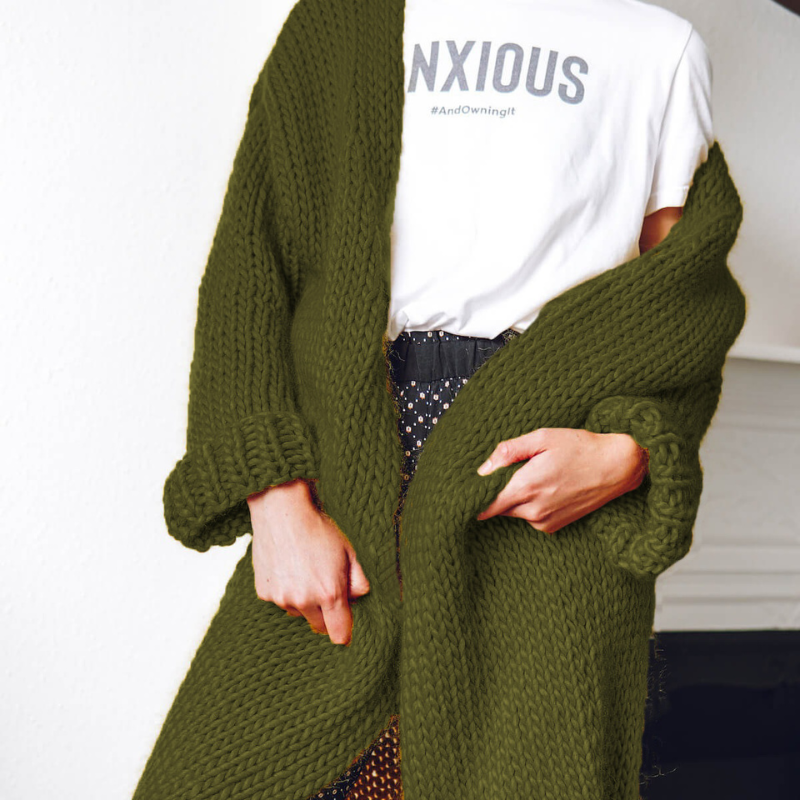 Women's Relaxed Fit Longline Cardigan — View 9