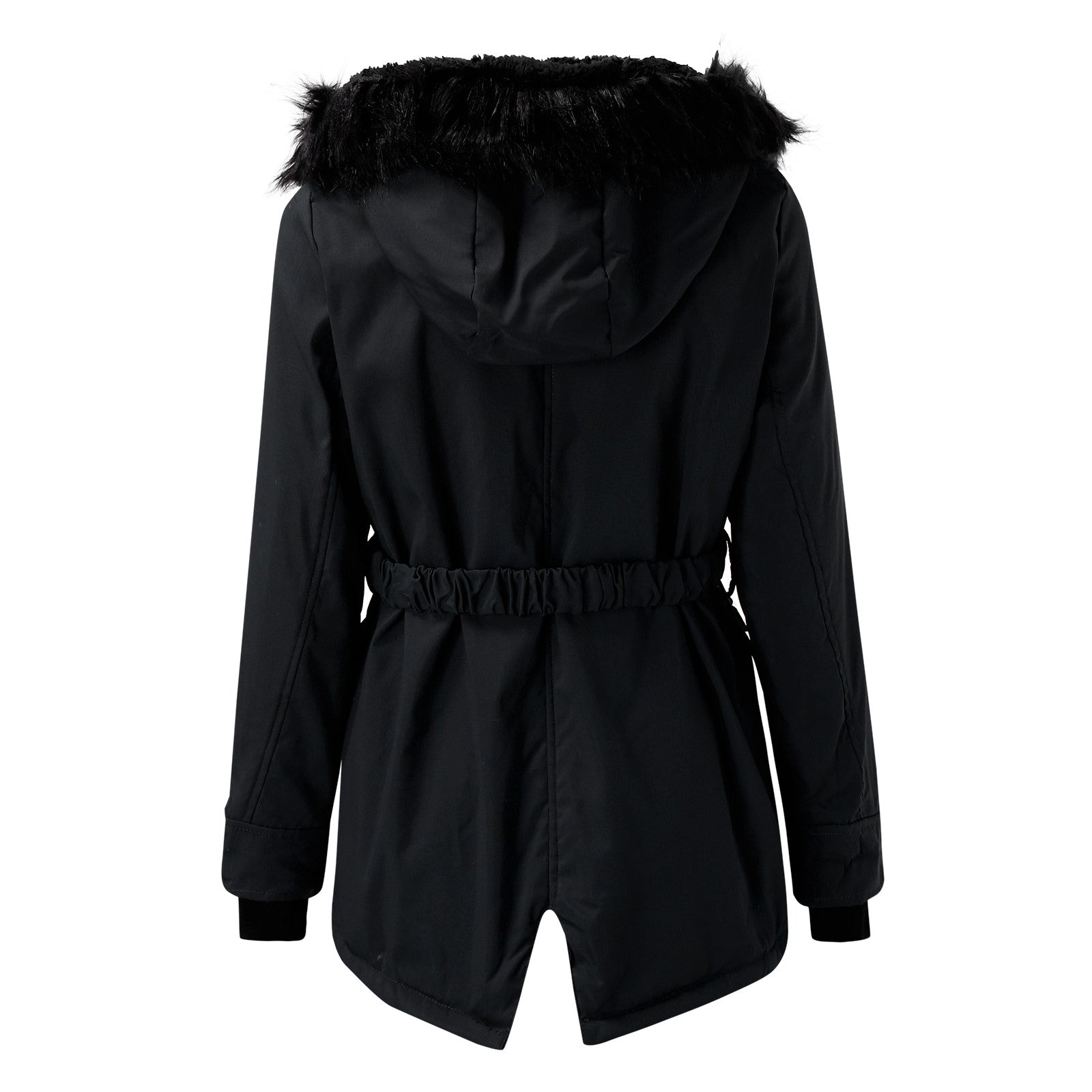 Women's Long Hooded Winter Jacket | Andrea in Gold - Juana Fashion