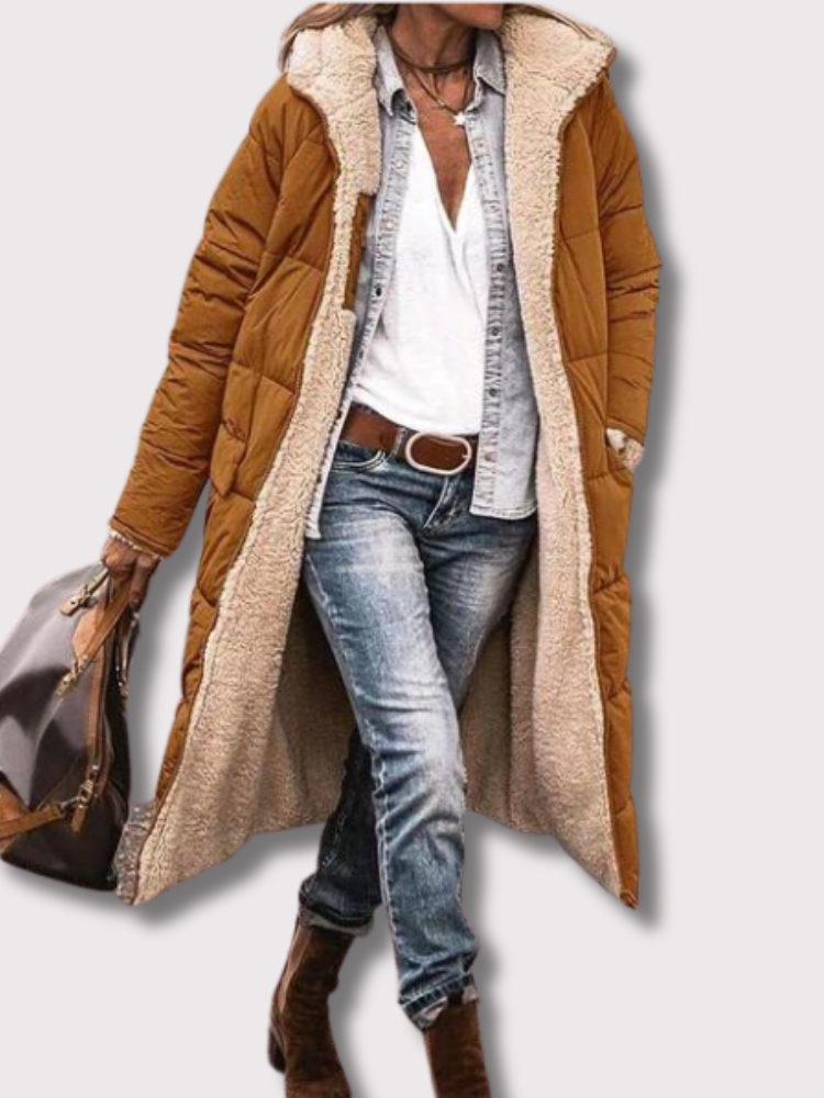 Women's Longline Teddy Coat — View 2