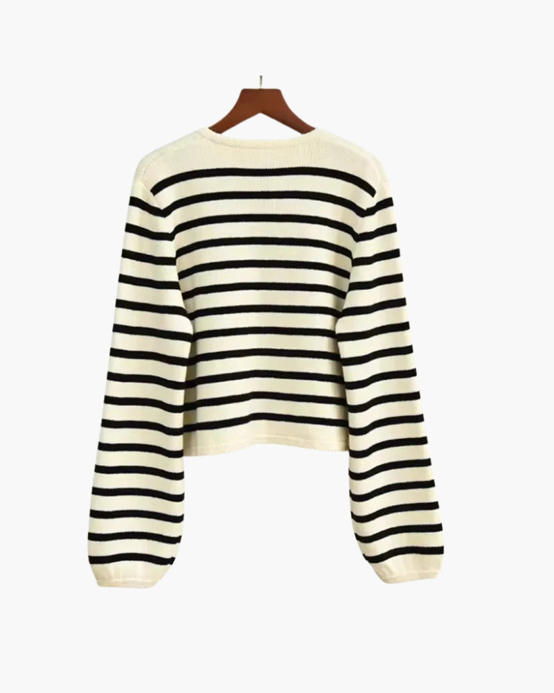 Women's Striped Knit Sweater Vest | Heritage - Juana Fashion