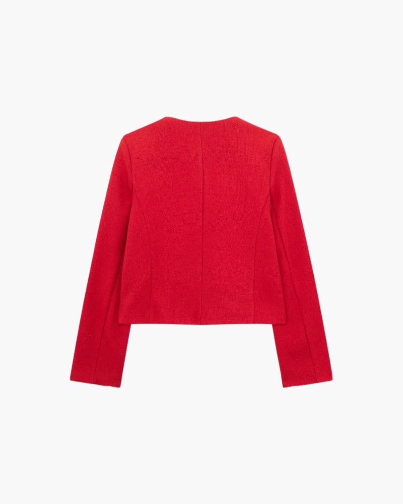 Women's Cropped Blazer | Savile in Navy - Juana Fashion