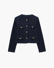 Women's Cropped Blazer | Savile in Brown - Juana Fashion