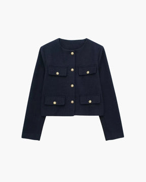 Women's Cropped Blazer | Savile in Brown - Juana Fashion