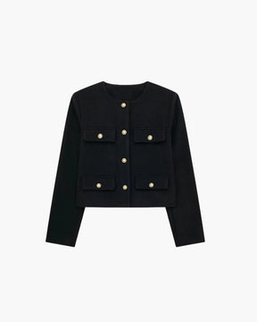 Women's Cropped Blazer | Savile in Navy - Juana Fashion