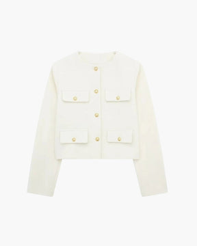 Women's Cropped Blazer | Savile in Brown - Juana Fashion