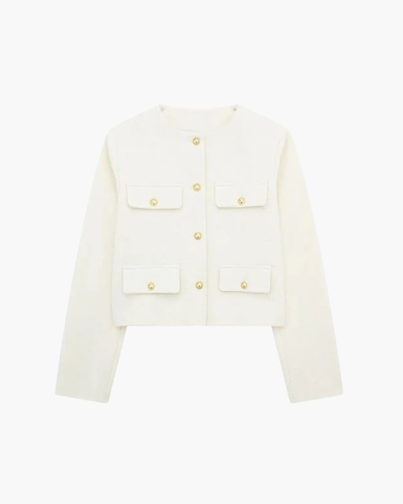 Women's Cropped Blazer | Savile in Brown - Juana Fashion