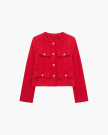 Women's Cropped Blazer | Savile in Brown - Juana Fashion