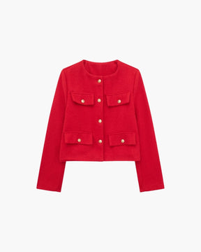 Women's Cropped Blazer | Savile in Brown - Juana Fashion