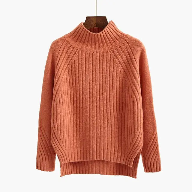 Women's Ribbed Turtleneck Sweater — View 2