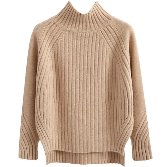 Women's Ribbed Turtleneck Sweater — View 1