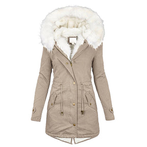 Women's Button Detail Hooded Jacket — View 3