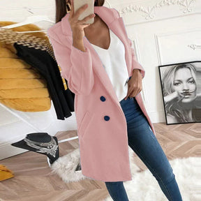 Women's Double Breasted Coat — View 10