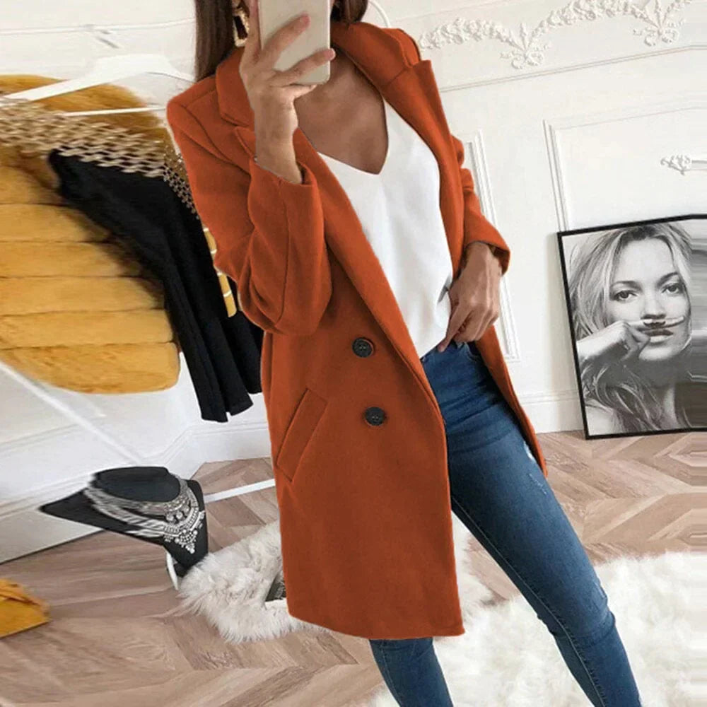 Women's Double Breasted Coat — View 2