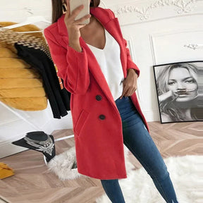 Women's Double Breasted Coat — View 9