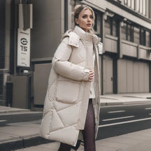 Women's Hooded Longline Coat — View 5