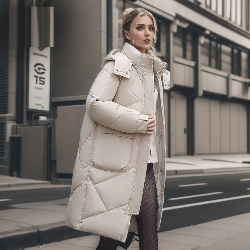 Women's Hooded Longline Coat — View 5