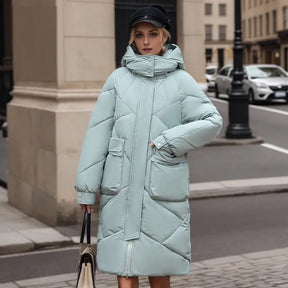 Women's Hooded Longline Coat — View 3