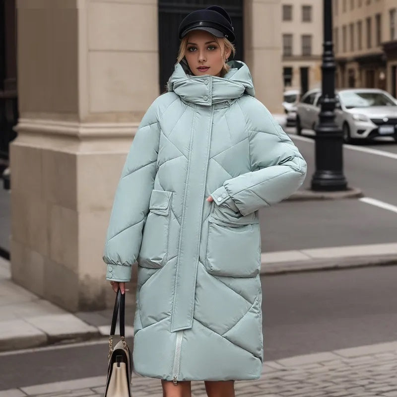 Women's Hooded Longline Coat — View 3