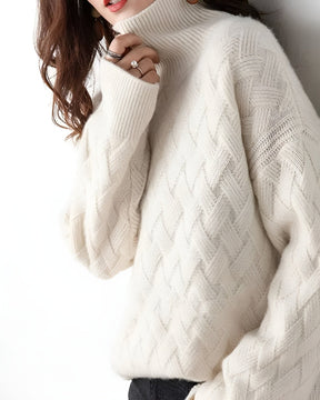 Women's Cashmere Turtleneck Sweater — View 2