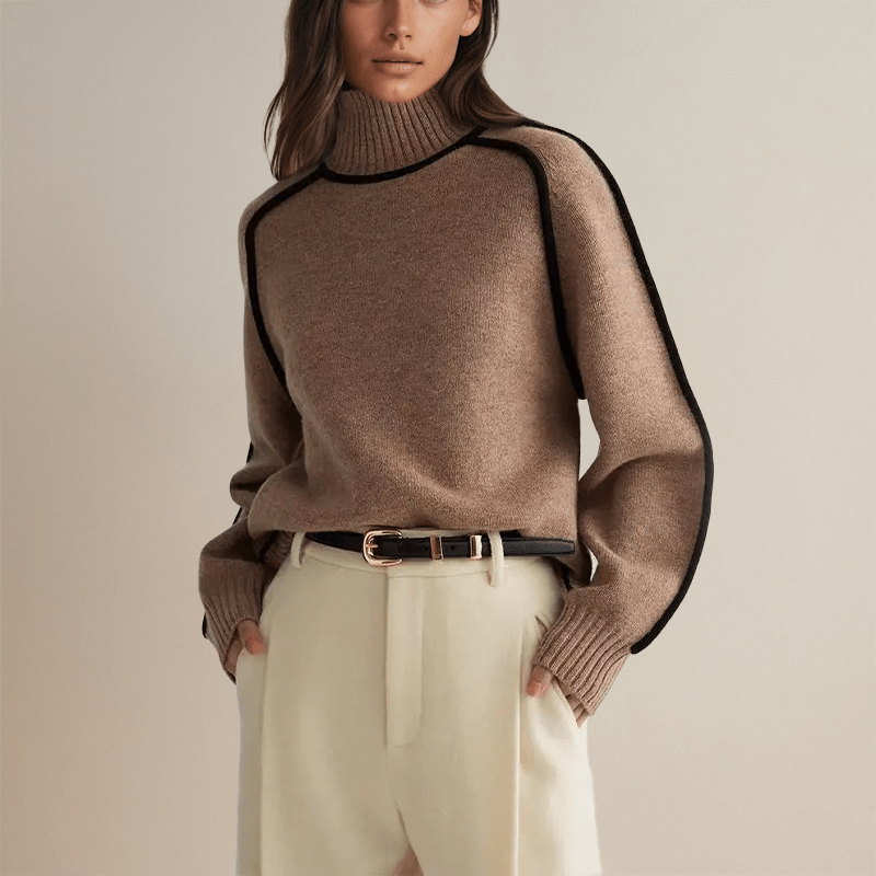 Women's Cashmere Turtleneck Sweater — View 2