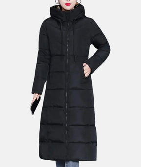 Women's Hooded Longline Coat — View 1