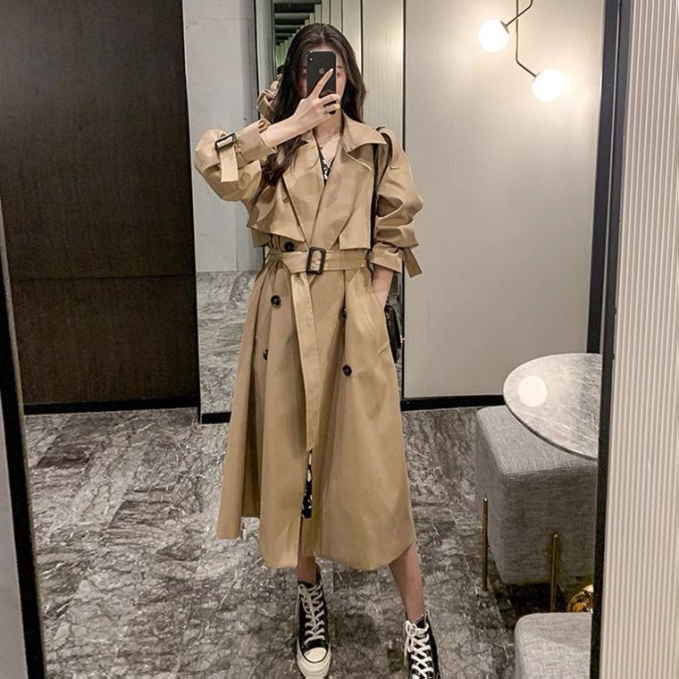 Women's Double Breasted Trench Coat — View 2