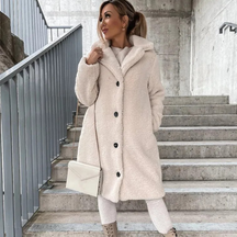 Women's Longline Faux Fur Coat — View 10