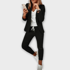 Women's Tailored Blazer Set | Lyselle in Blue - Juana Fashion