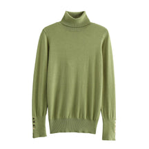 Women's Button Detail Turtleneck Sweater — View 14