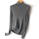 Women's Ribbed Fine Knit Turtleneck Sweater — View 23
