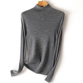 Women's Ribbed Fine Knit Turtleneck Sweater — View 23