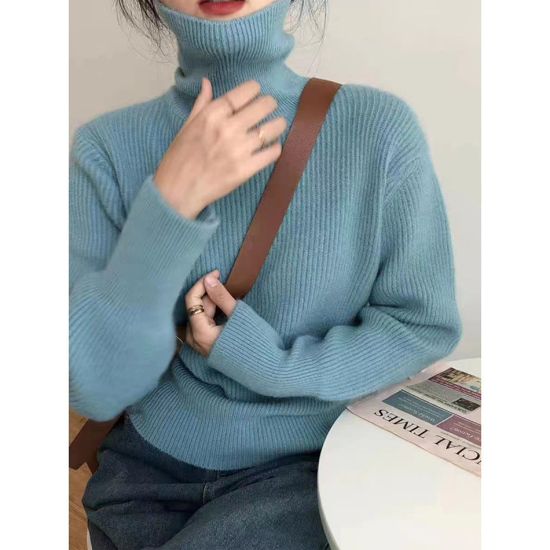 Women's Drop Shoulder Turtleneck Sweater — View 6