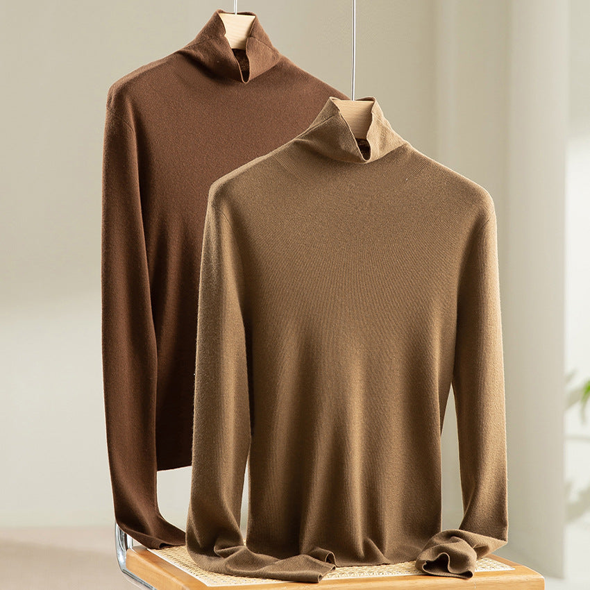 Women's Fitted Fine Knit Turtleneck Sweater — View 3