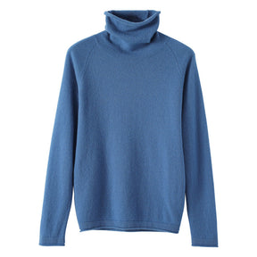 Women's Fitted Fine Knit Thumbhole Turtleneck Sweater — View 5