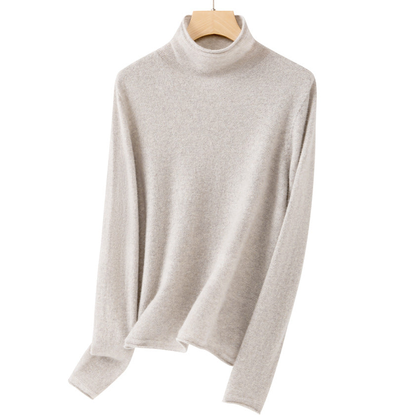 Women's Fine Knit Turtleneck Sweater — View 2