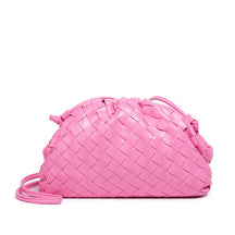 Women's Woven Mini Crossbody Bag in Magenta Pink by Juana Fashion