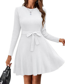 Women's Midi Crewneck Sweater Dress — View 2