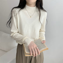 Women's Drop Shoulder Turtleneck Sweater — View 7