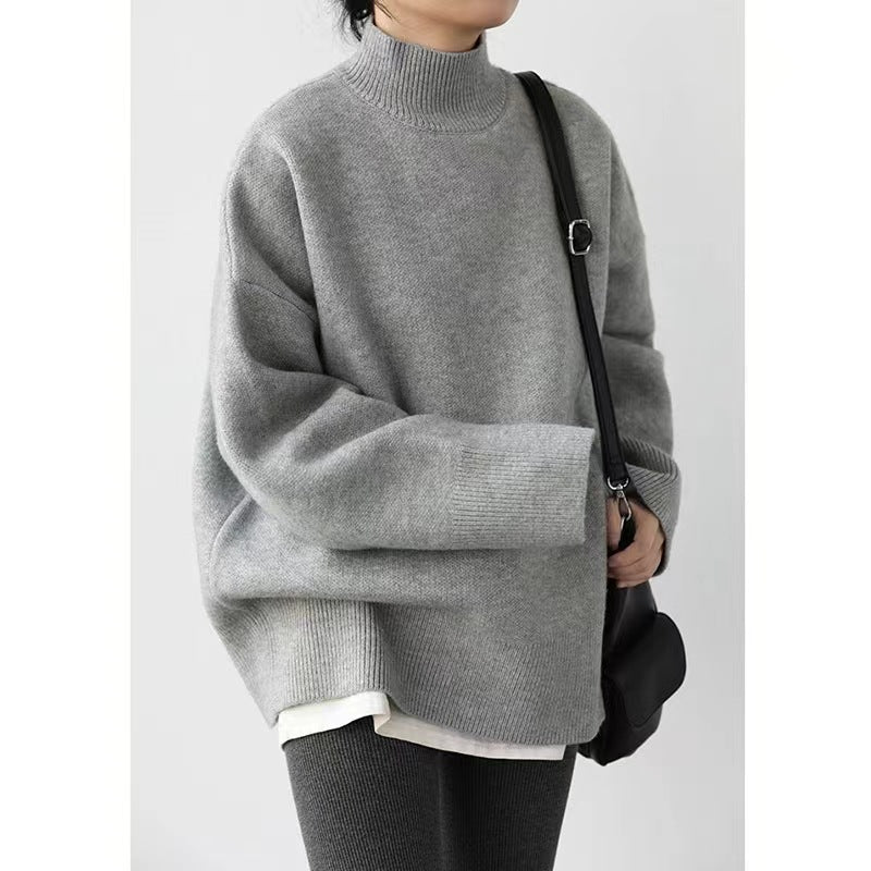 Women's Chunky Knit Turtleneck Sweater — View 2